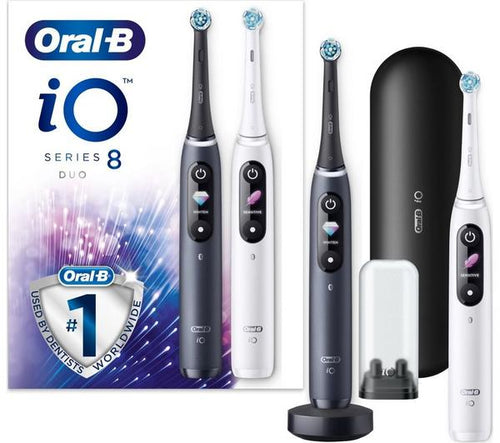 ORAL B iO 8 Electric Toothbrush - Black & White Duo