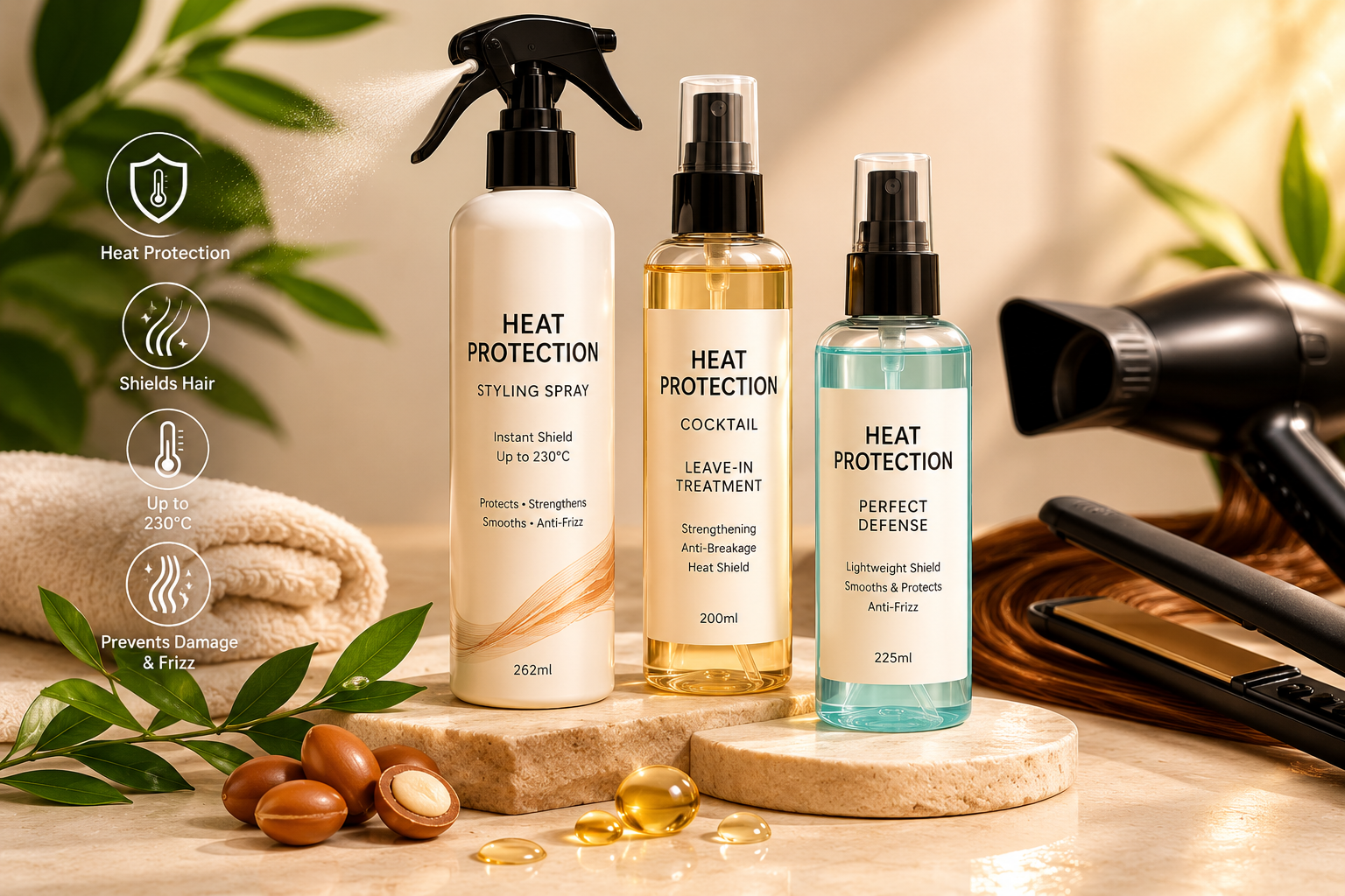 Shop professional heat protection sprays at The Cosmetologists. Color WOW, Kérastase, Moroccanoil and Olaplex heat protection up to 230°C — essential for ghd styling tools. Fast UK delivery.