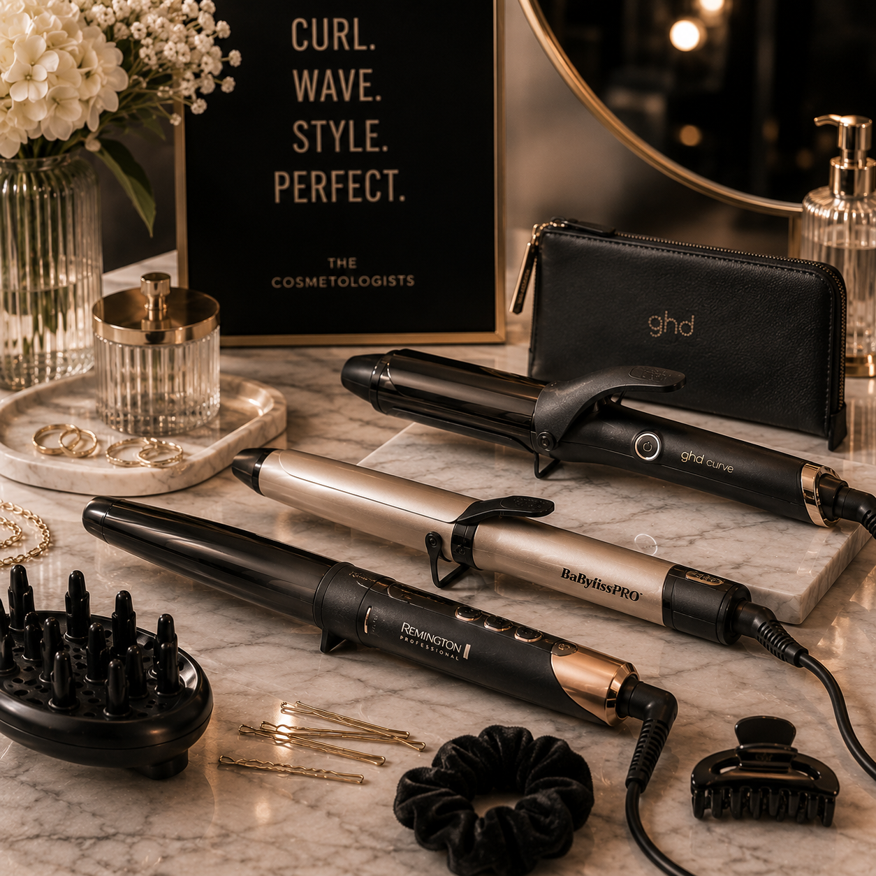Luxury rollers and curling tongs collection showcasing professional styling tools for creating soft waves, defined curls, volume and salon-quality hairstyles with advanced heat technology