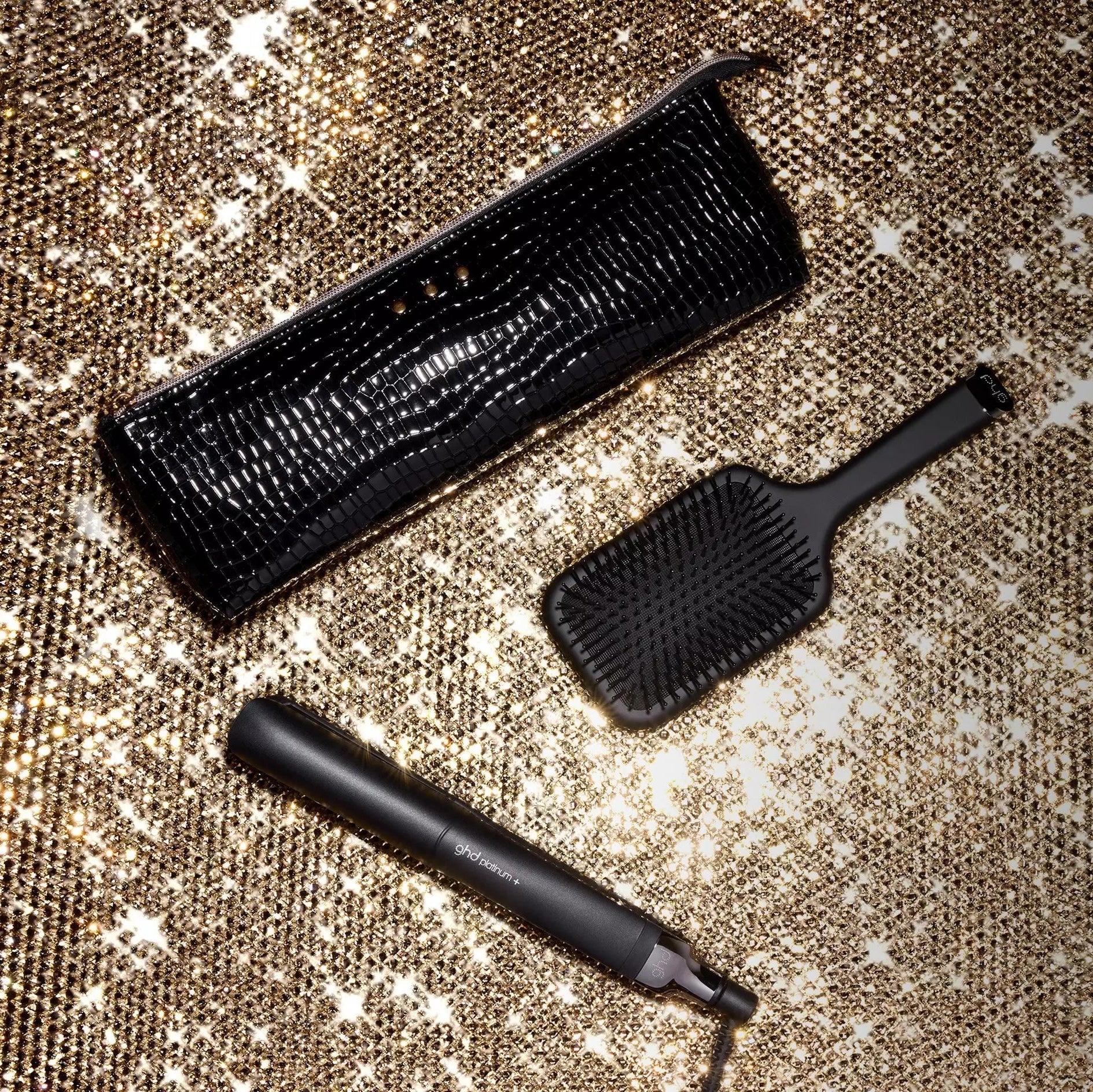 ghd Platinum+ Hair Straightener Festive Gift Set | Ultra-Zone Predictive Technology | Worth £304
