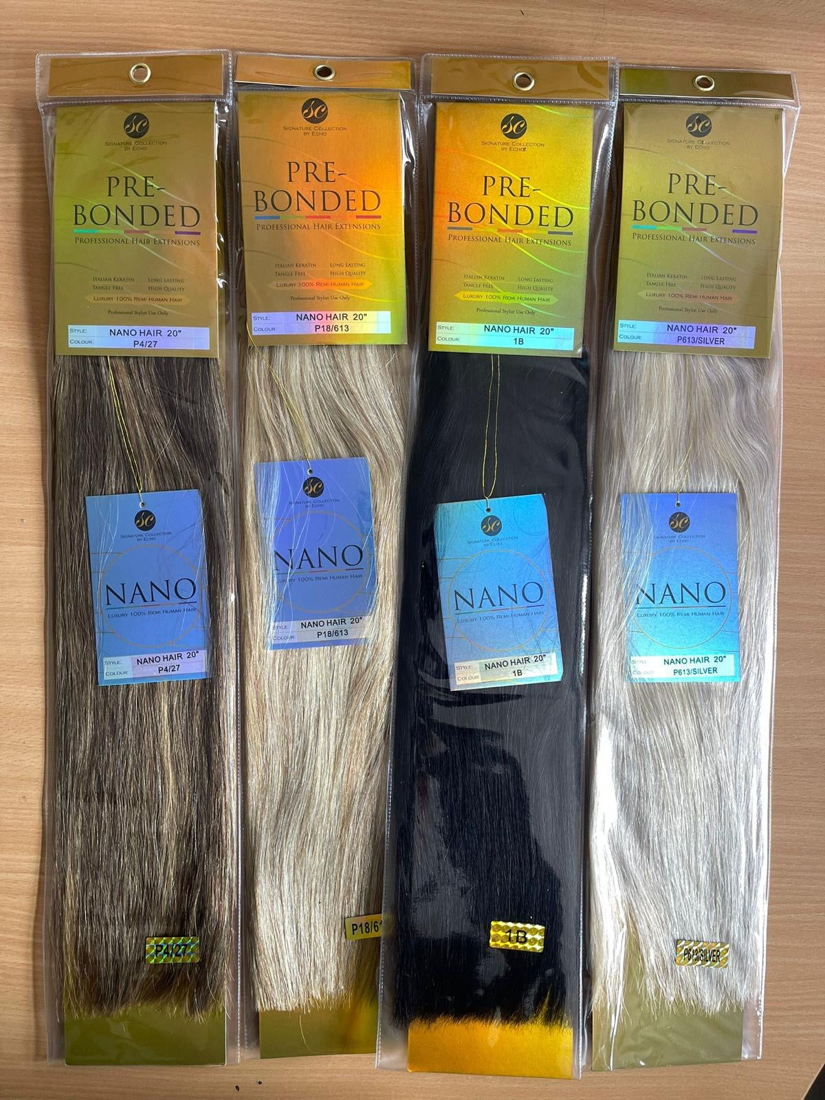 Pre-Bonded Nano Tip Human Hair Extensions 18–22 inch | 100 G 100 PCS | Echo Signature | 100% Human Hair