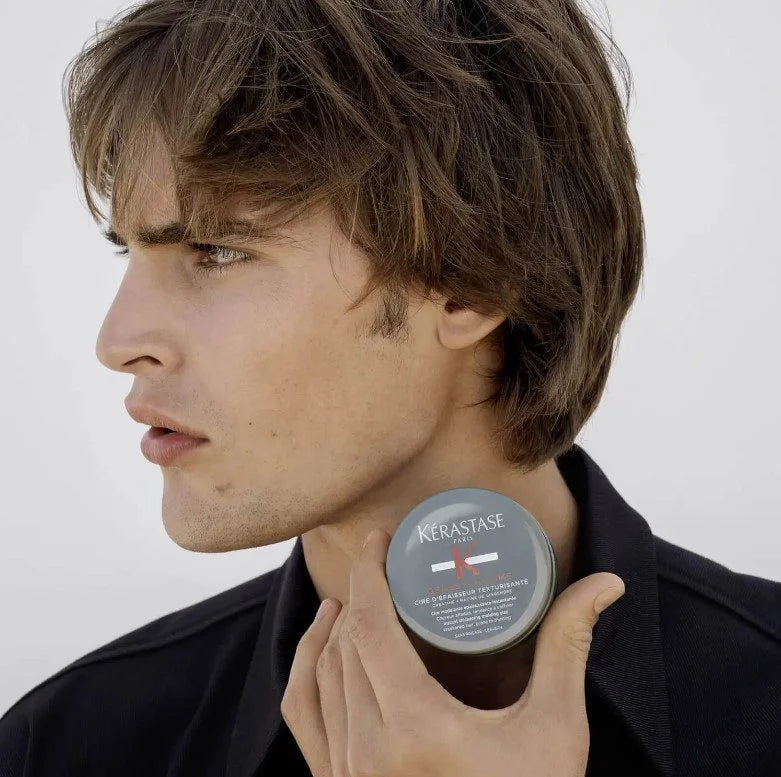 Kérastase Genesis Homme Molding Clay Results - Thick Textured Matte Mens Hair Style