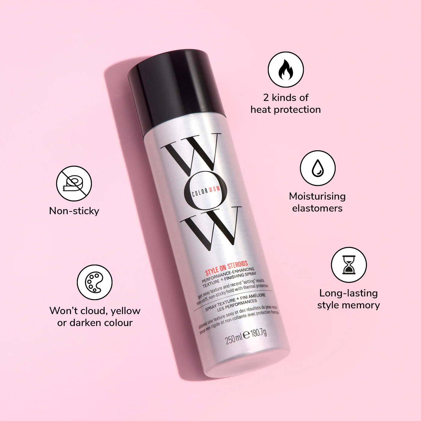 Color Wow Style on Steroids Texturizing Spray 262ml – Instant Volume, Texture & Heat Protection
