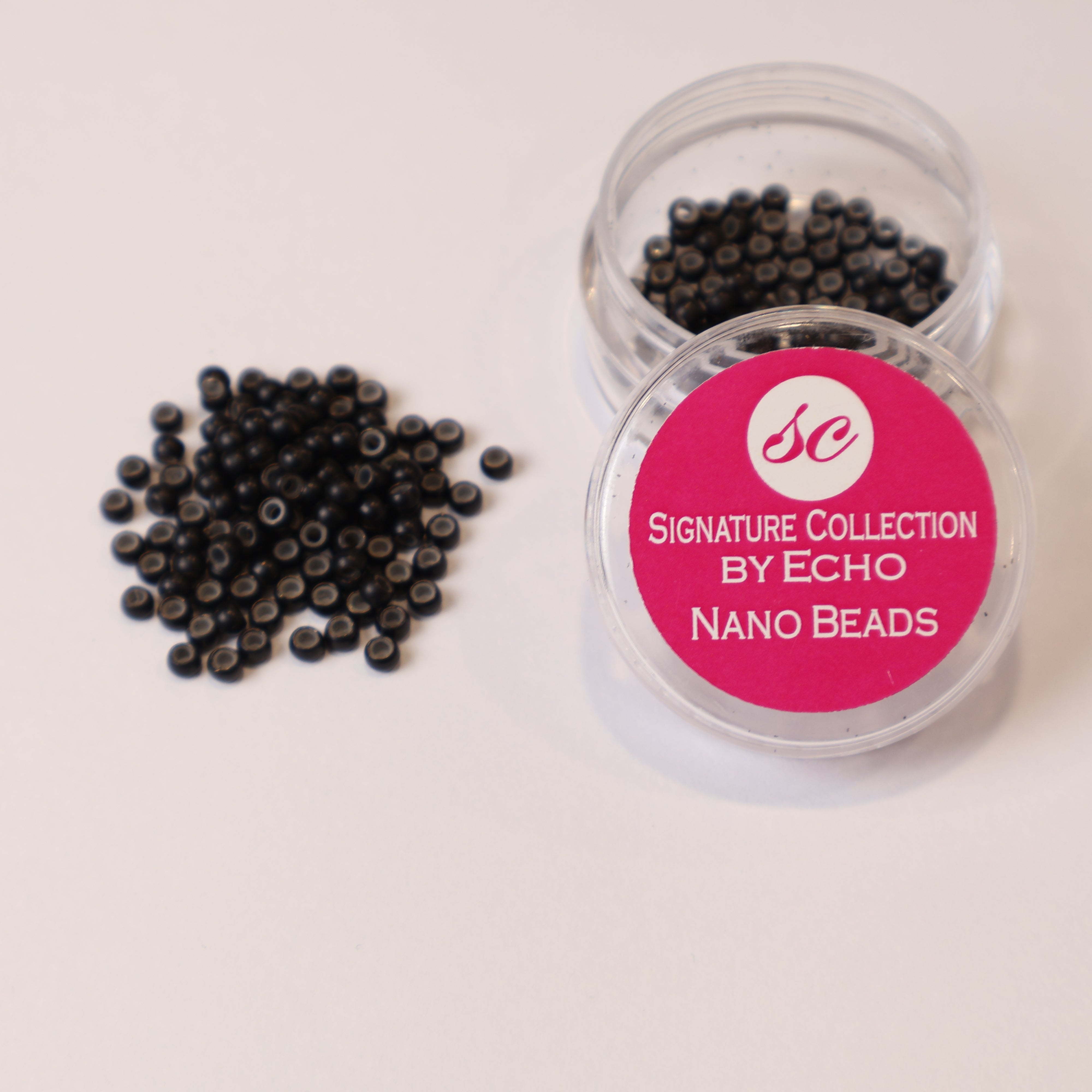 Echo Nano Rings 200pcs | Hair Extension Beads | Black, Brown & Beige