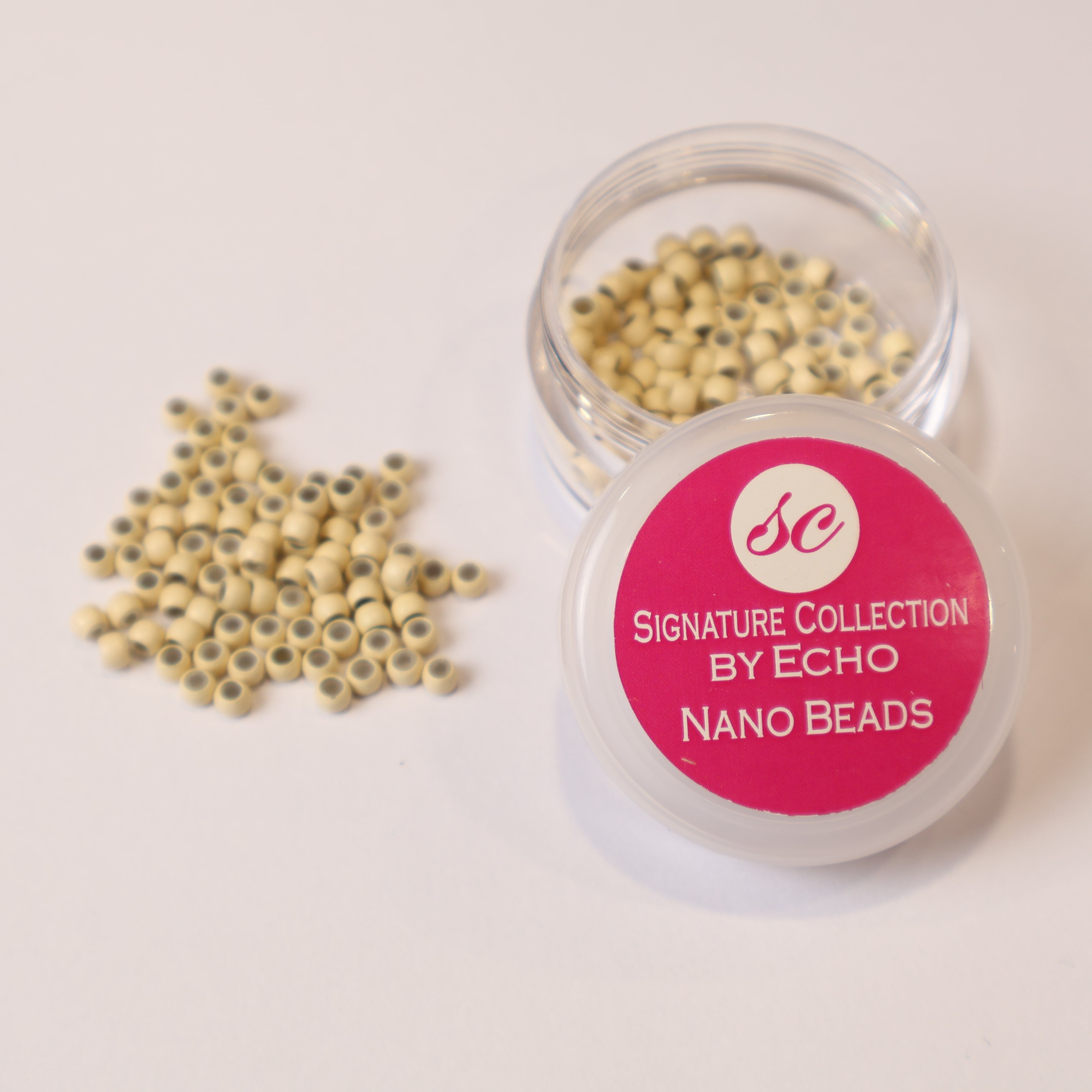 Echo Nano Rings 200pcs | Hair Extension Beads | Black, Brown & Beige