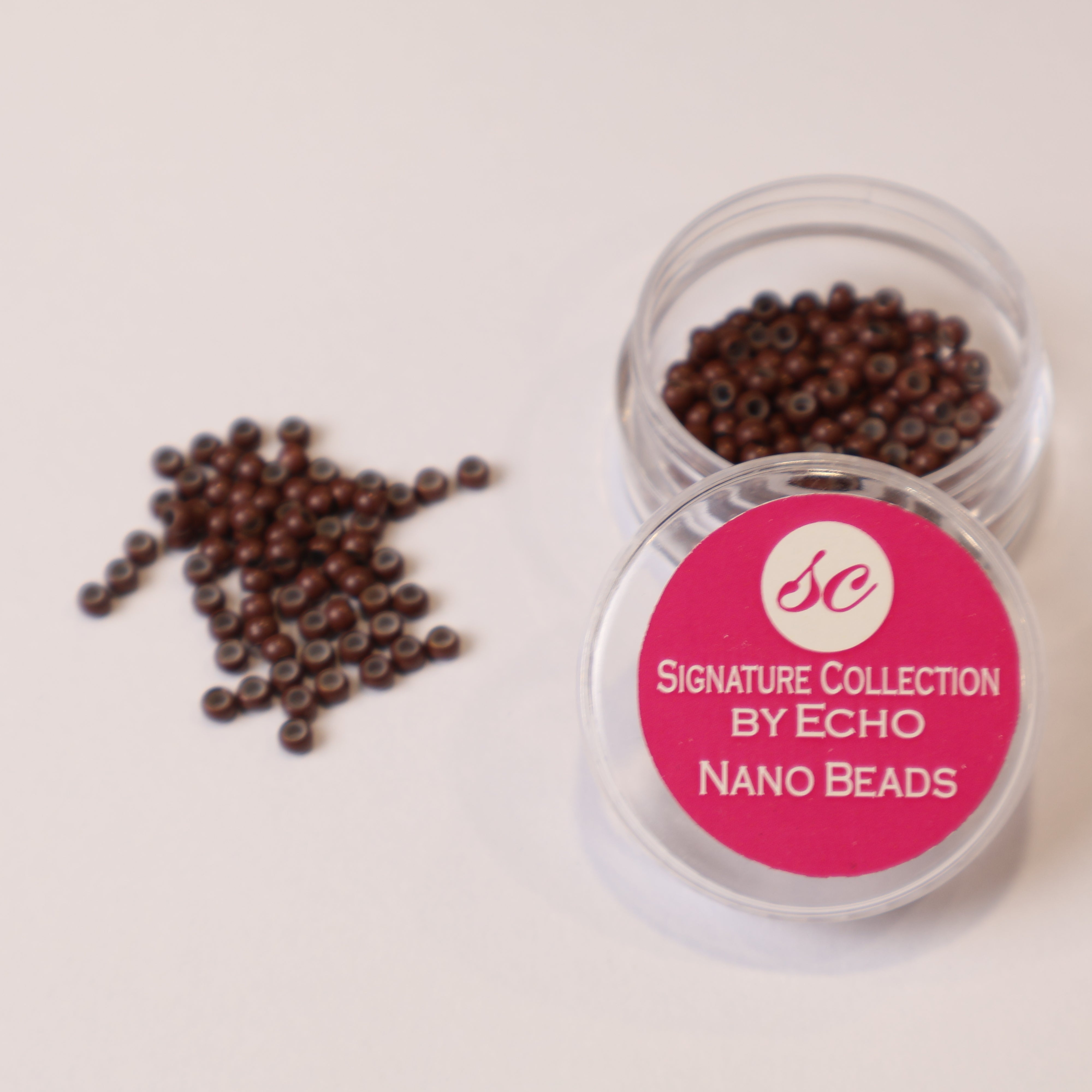 Echo Nano Rings 200pcs | Hair Extension Beads | Black, Brown & Beige