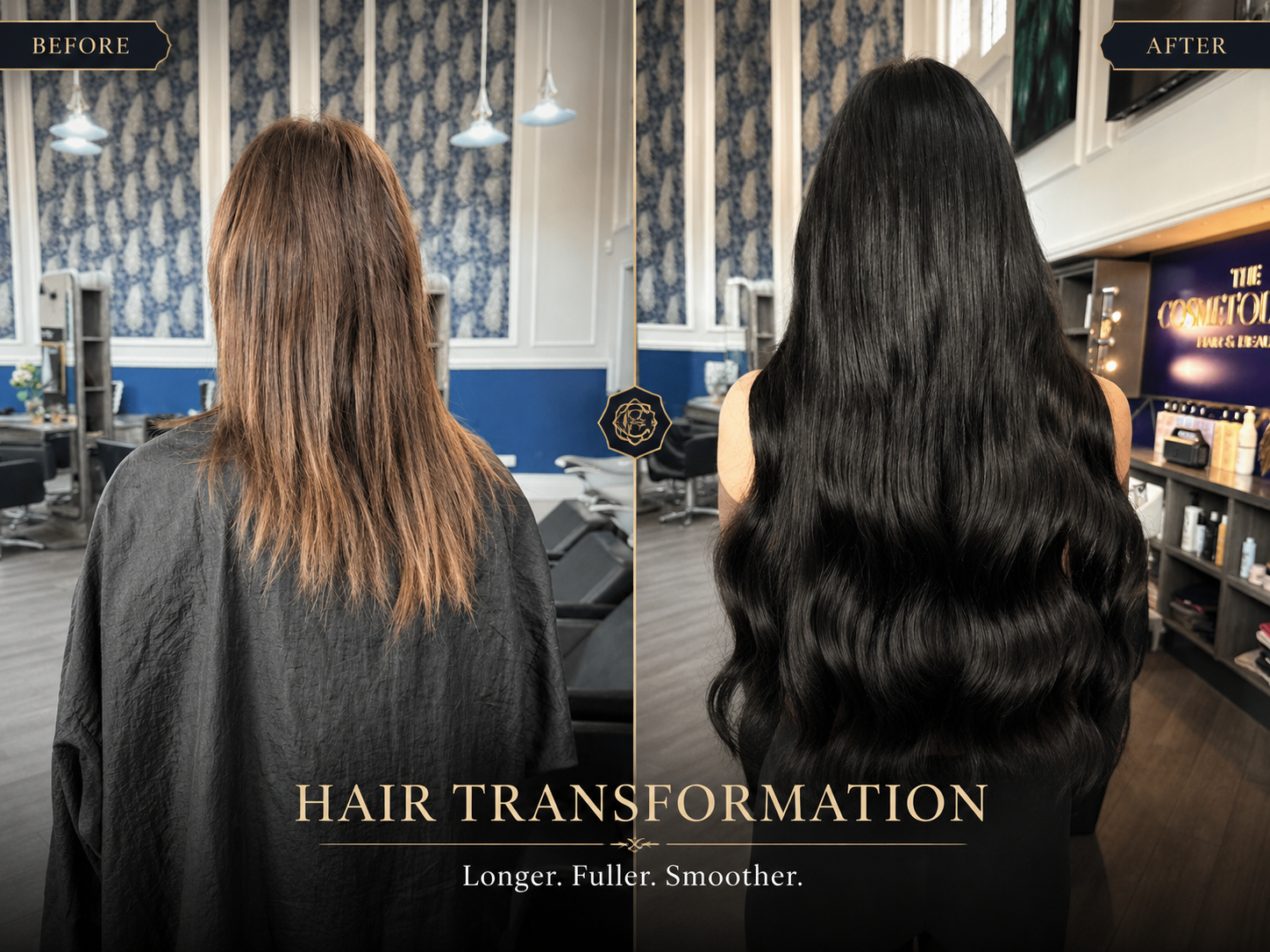 Hair extension transformation