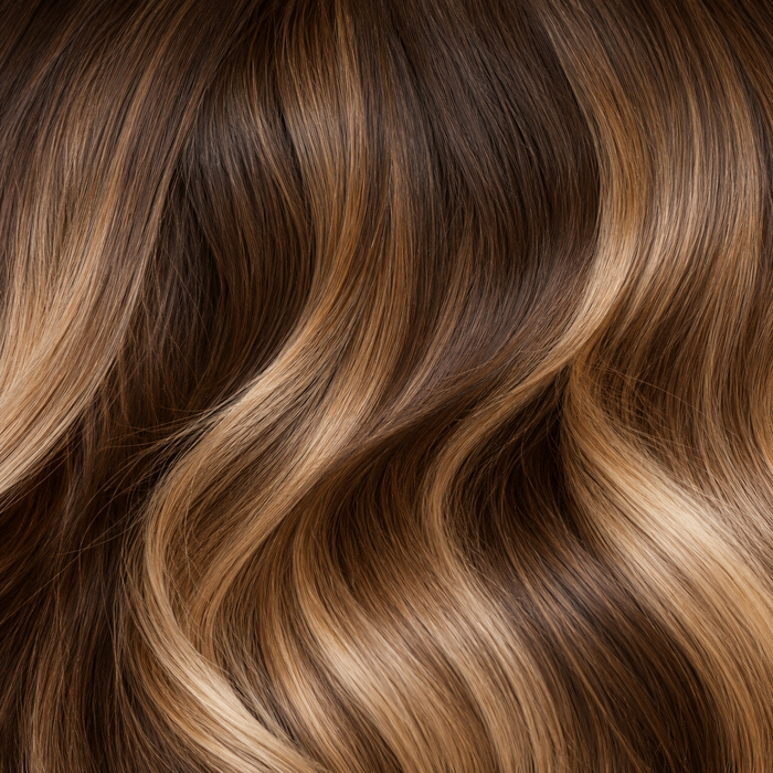 Highlighted and blended multi-tonal hair extension shade