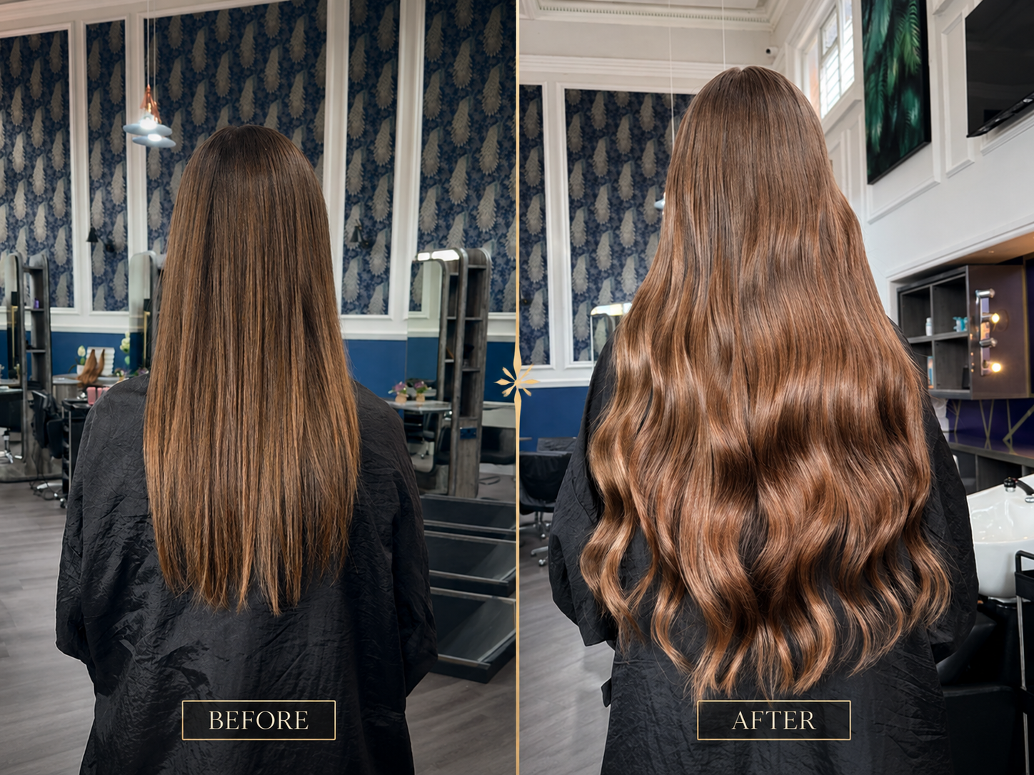 Hair extension transformation