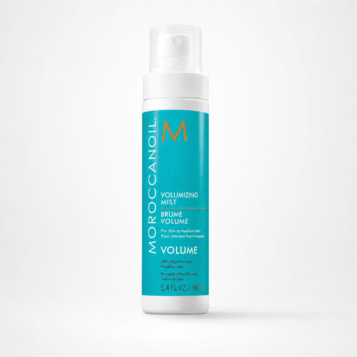 Moroccanoil Volumizing Mist 160ml product photo for fine to medium hair with lightweight volume and flexible hold.